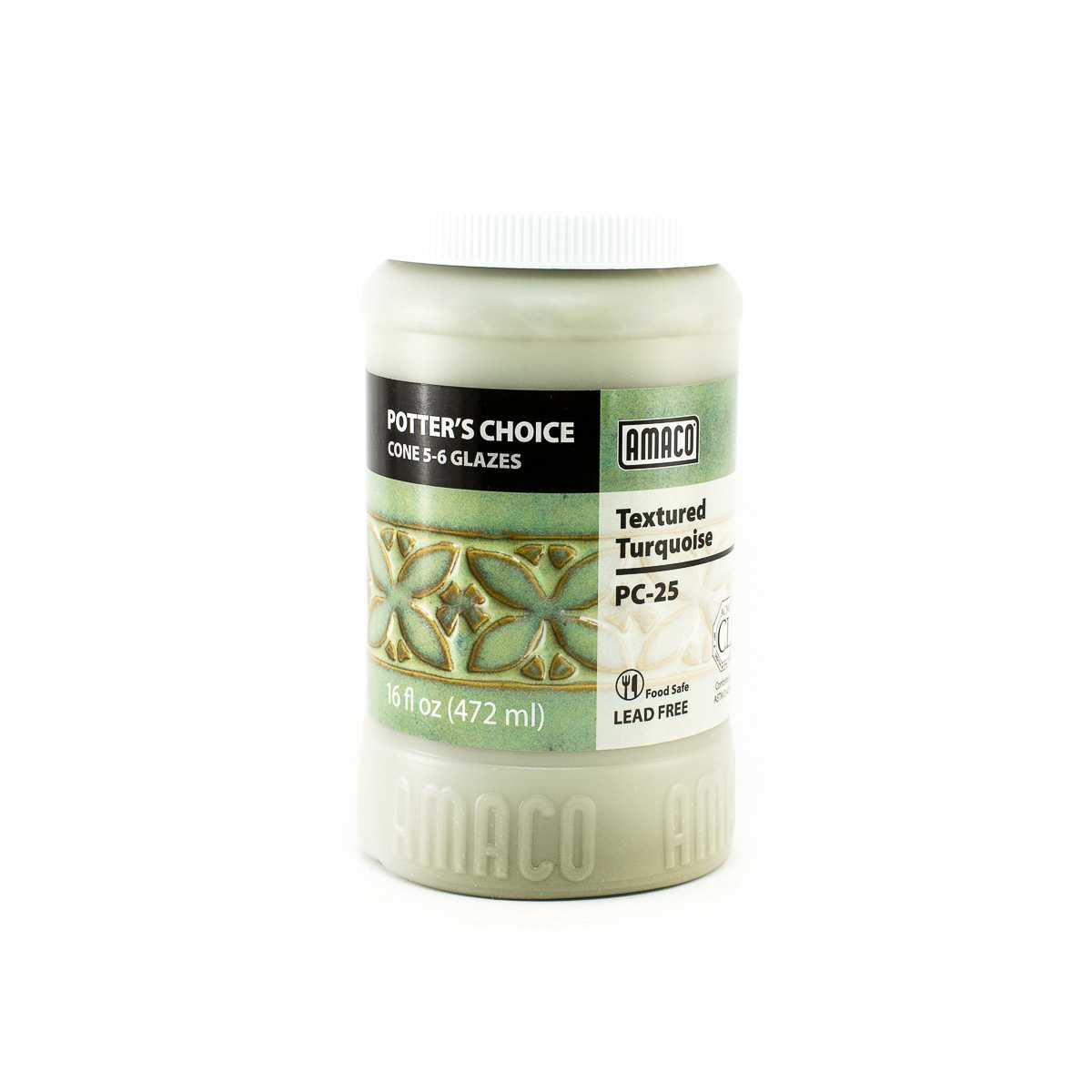 Amaco Glaze Potter's Choice PC-25 Textured Turquoise - Pint