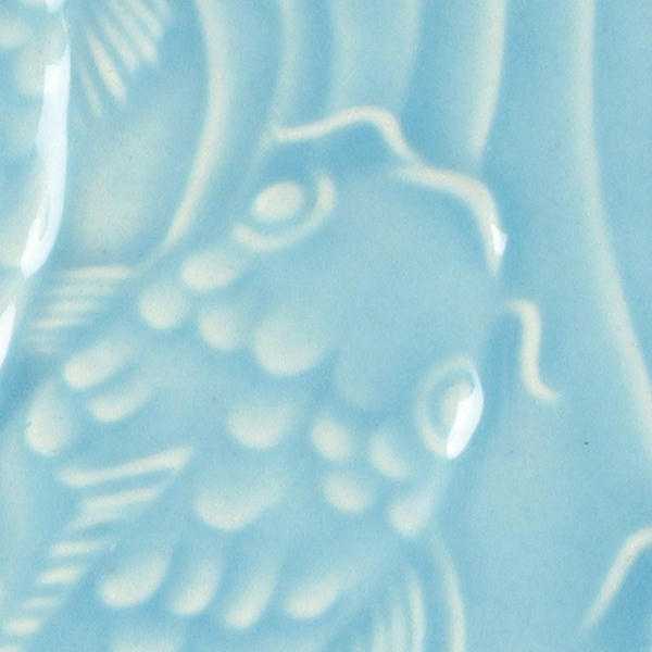طلاء لامع منخفض اللمعان من Amaco Glaze LG-24 باللون الأزرق الفاتح - نصف لتر