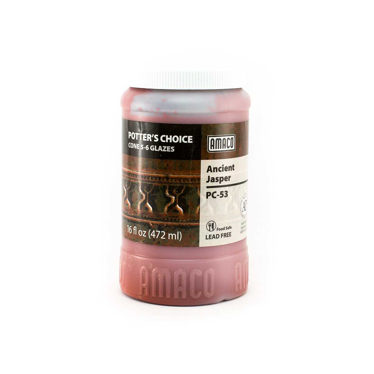 مجموعة Amaco Glaze Potter's Choice PC-53 من حجر اليشب القديم - نصف لتر