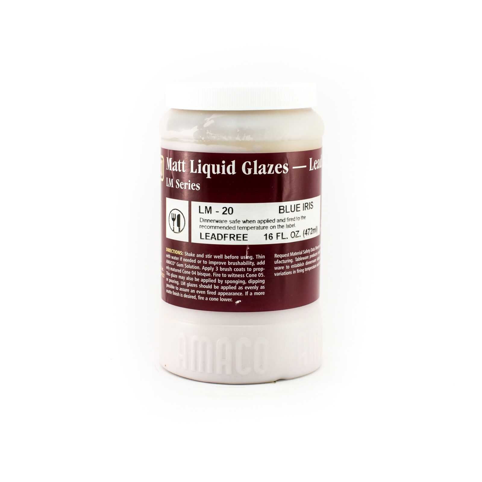 Amaco Glaze Low Fire Matt LM-20 Blue Iris - Pint