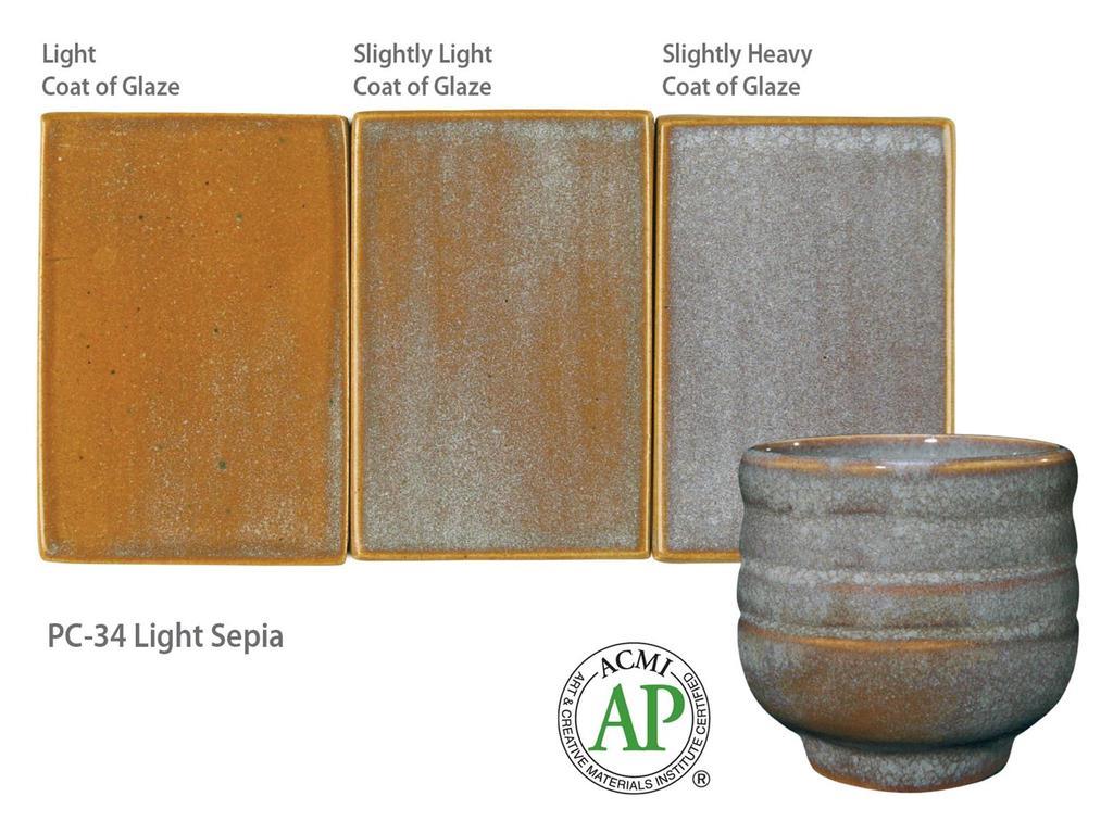 طلاء Amaco Glaze Potter's Choice PC-34 بني فاتح - جالون
