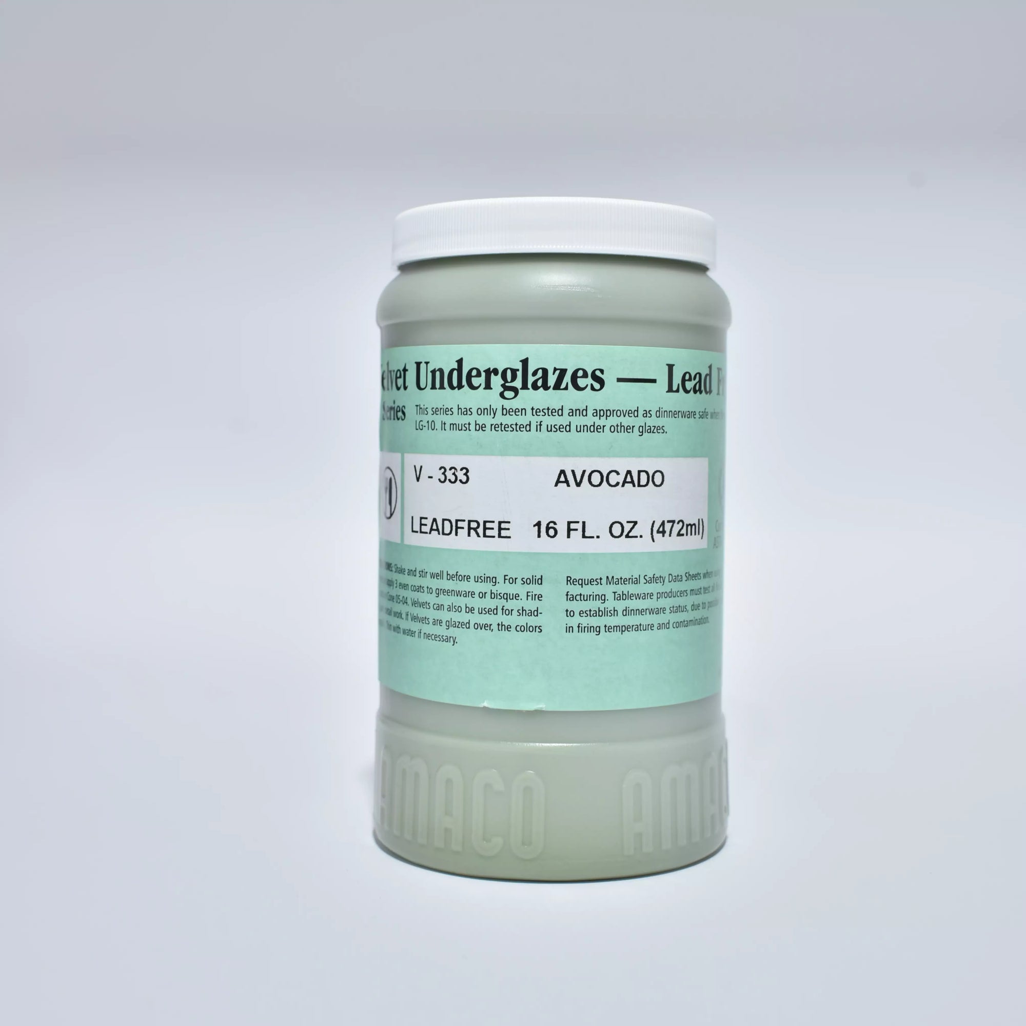 Amaco Velvet Underglaze V-333 Avocado - Pint