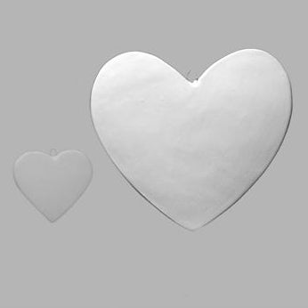 Bisque Heart Ornament 10.5cm Tall