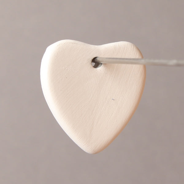 Bisque Heart Pendant 38Mm Diam