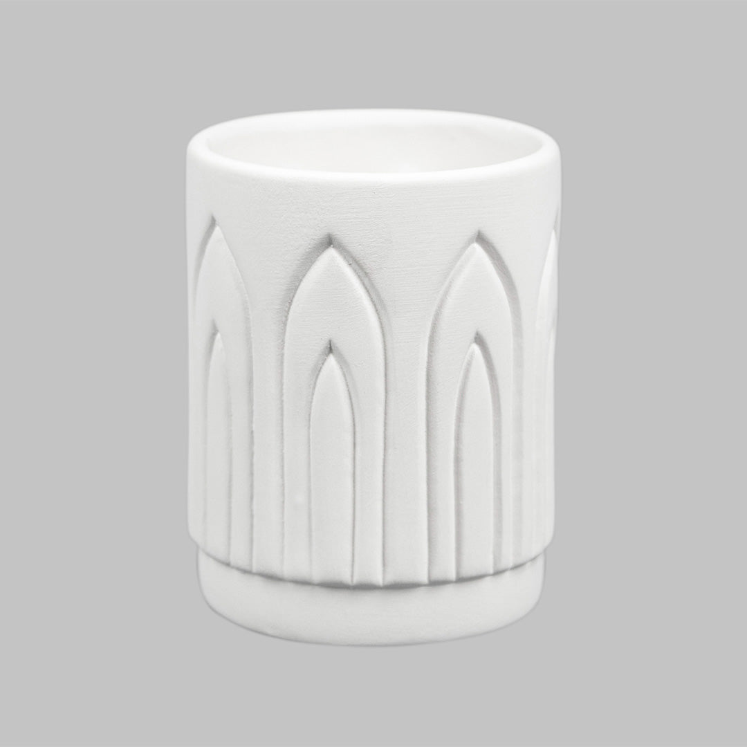 Bisque Arched Tumbler 11cm tall
