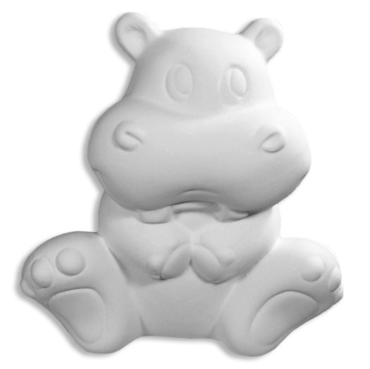 Bisque Hilda Hippo 11cmW 10cmT 6cmL