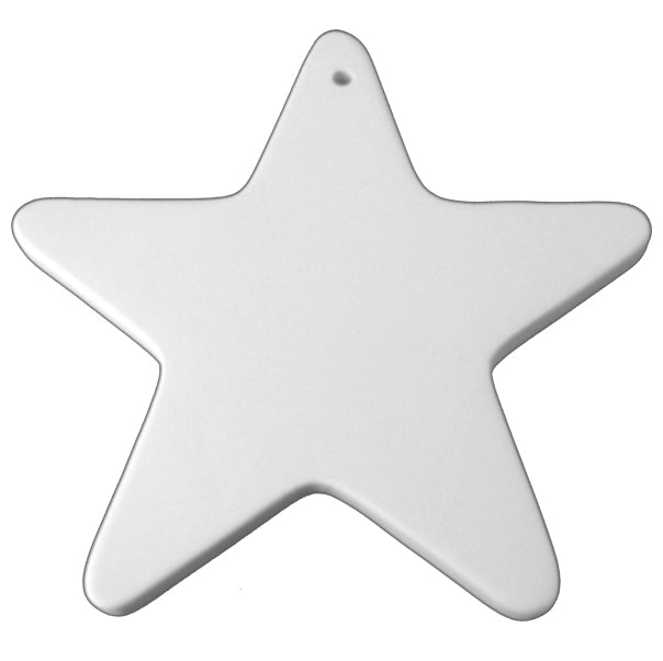 Bisque Big Flat Star Ornament 12X 11.5Cm