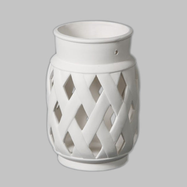 Bisque Lattice Lantern 21.5cm tall by 14cm wide