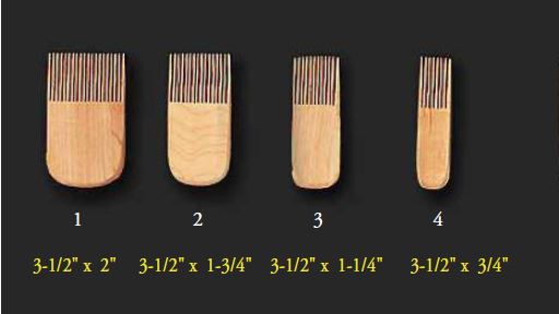 Comb 2,1-3/4,1-1/4,3/4, of 4 sets
