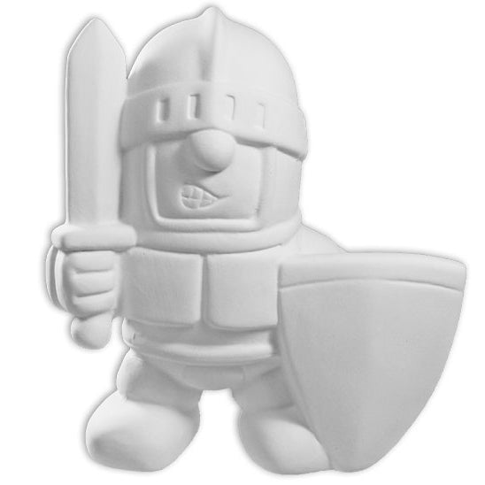 Bisque Noble Knight 12cm tall by 11.5cm wide