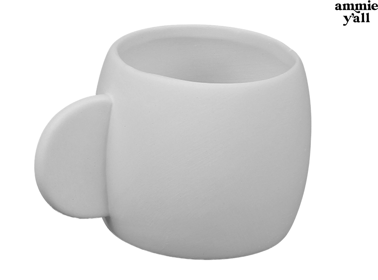 Bisque Only You Mug 4 ¼" W x 3 ½" D x 3" H (8 Ounces)