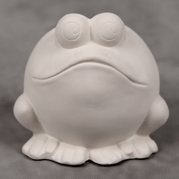 Bisque Puffed Frog 9cm Tall