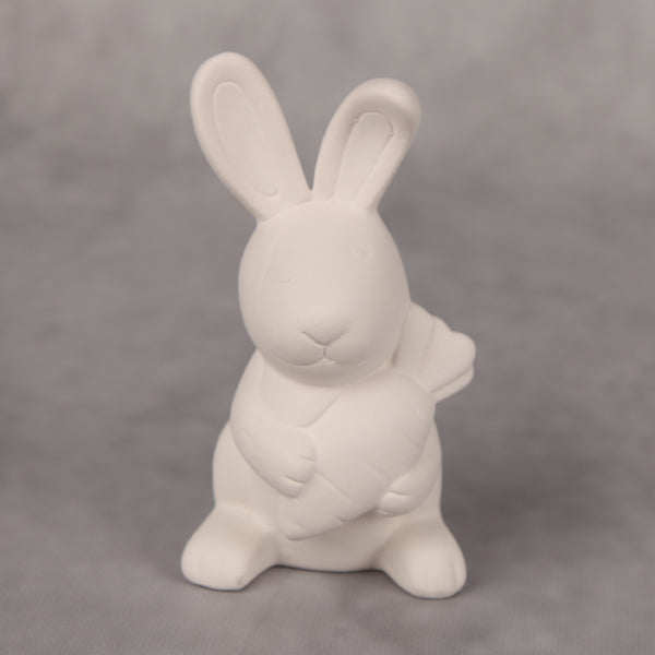Bisque Rabbit With Carrot 13Cm Tall