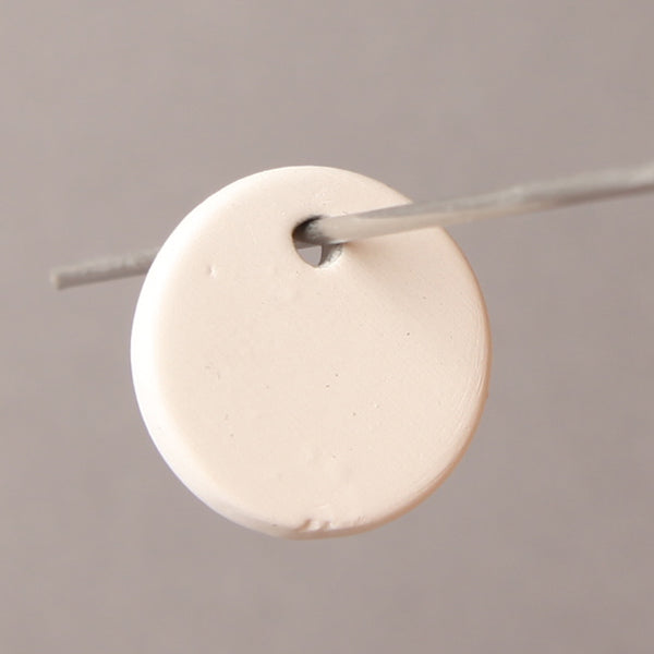 Bisque Round Pendant 2.5Cm