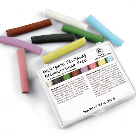 Amaco Underglaze Chalk Crayon Set #209 -  8 Colors