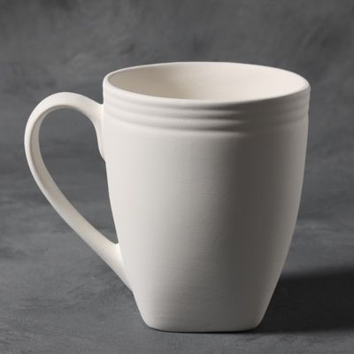 Bisque Stoneware - Contemporary Mug 13cm tall.