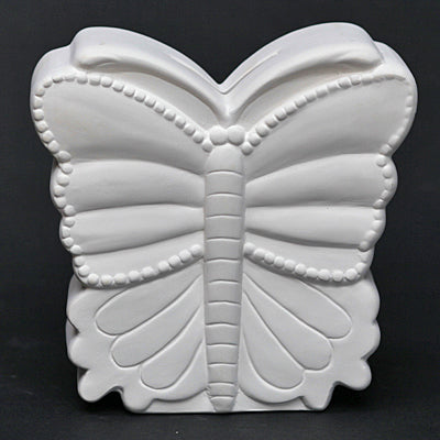 Bisque Butterfly Bank 13Cm Tall By 13.5Cm Wide And 5Cm Deep