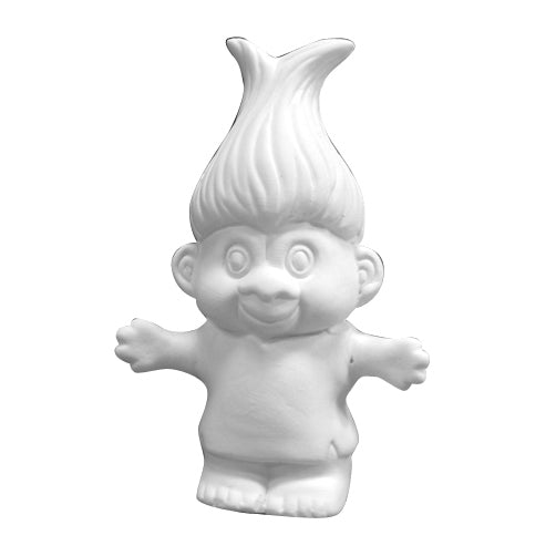 Bisque Tommy Troll 10.5cm tall by 7.5cm wide.