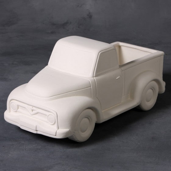 Bisque Vintage Truck Container 14.5Cm Tall And 16.5Cm Wide