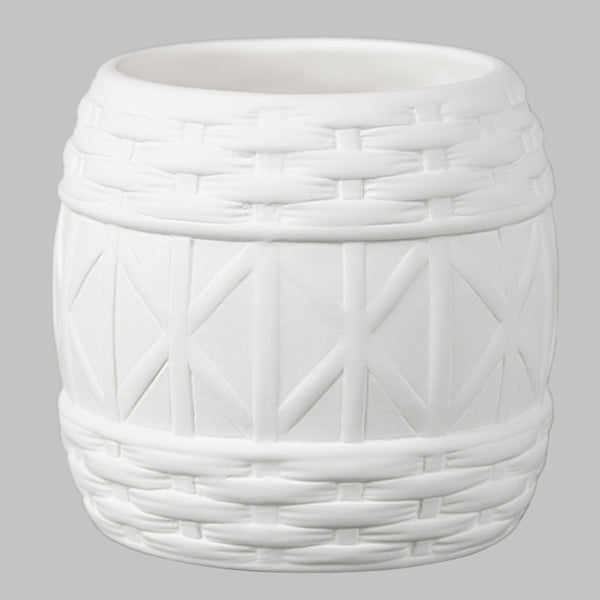 Bisque Wicker Container 12cm wide and 11.5cm tall.