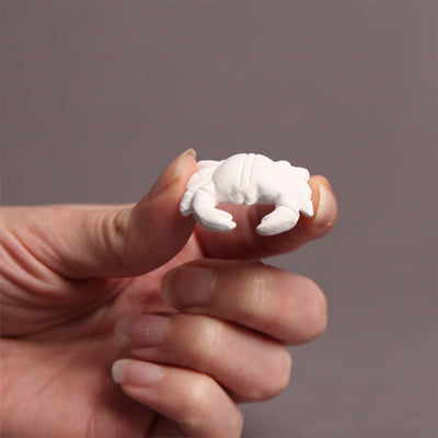 Hobby Ceramics Crab Tot Detailed Crab Bisque 3.5cm Wide By 1cm Tall.