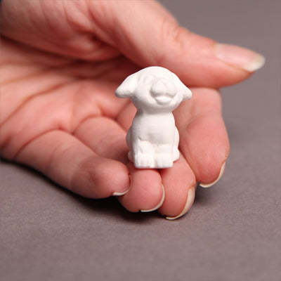 Hobby Ceramics Sitting Dog Tot Titchy Little Dog 3cm Tall
