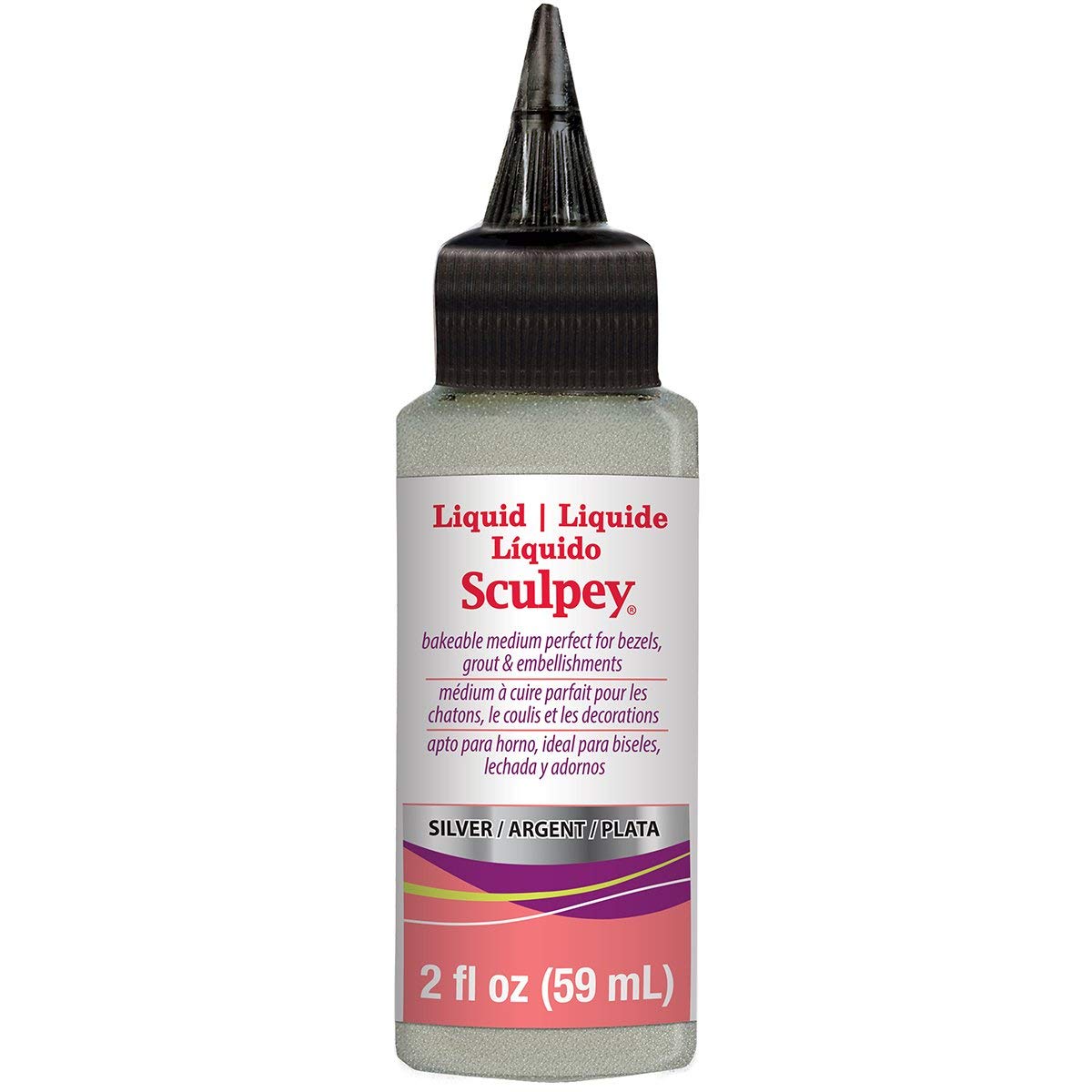 Sculpey Polyform Bakeable Medium 59ml Silver