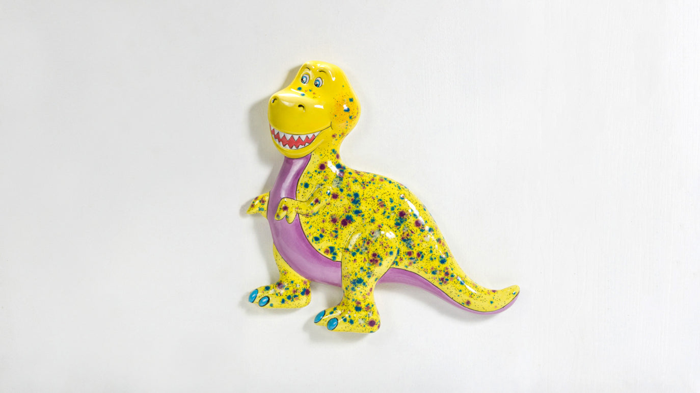 Bisque T Rex Plaque 31cm tall by 25cm wide
