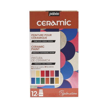 Pebeo Exploration Ceramic A La Cuve 12 Assorted 20ml Bottles Set