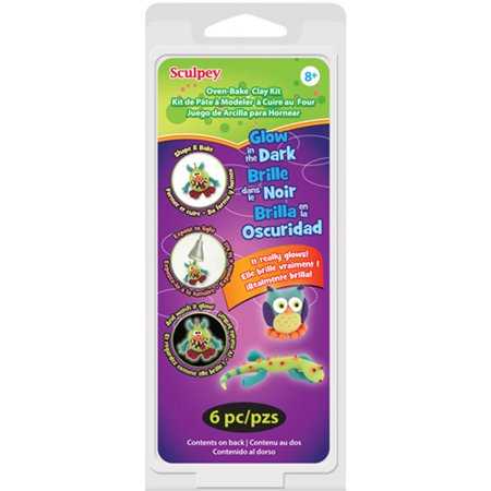 Sculpey Glow In The Dark Clay 6Pcs Kit