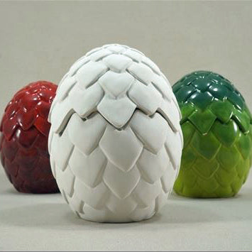 Bisque Dragon Egg Box 14Cm Tall By 10Cm Wide