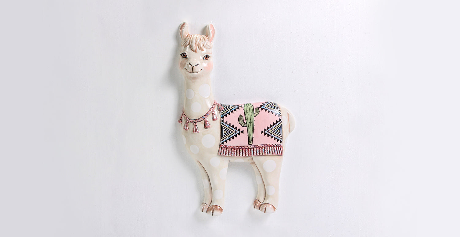 Hobby Ceramics Llama Plaque 35cm X 23cm