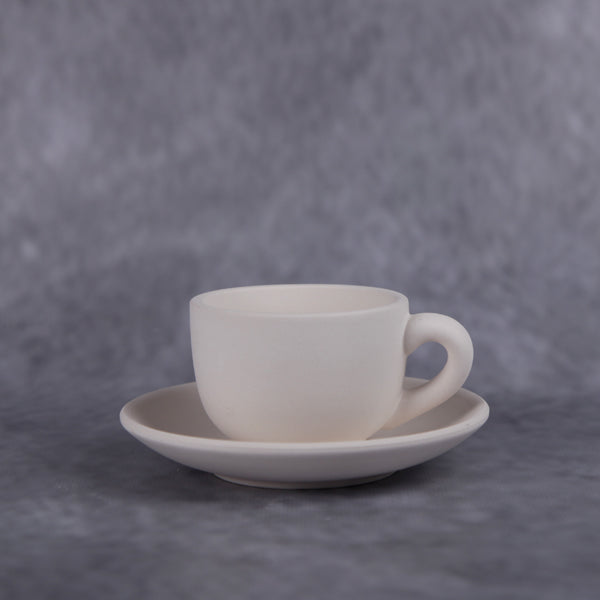 Bisque Espresso Cup And Saucer 7.5Cm Diameter By 5Cm Tall