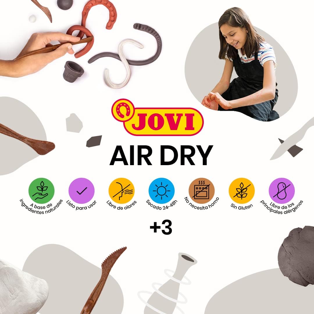 Jovi Air Hardening Clay 500gm Grey