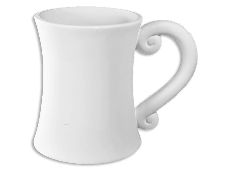 Bisque Funky Mug 3½ Dia x 4½ H -12 Ounces