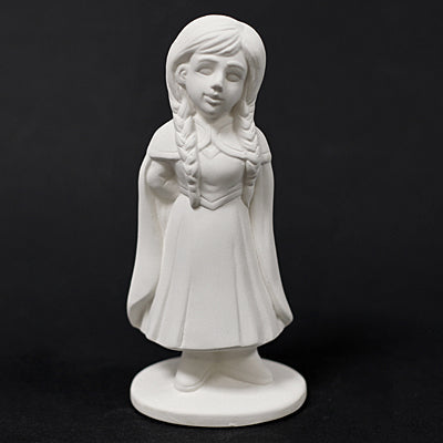 Bisque Girl With 2 Plaits 13cm tall.