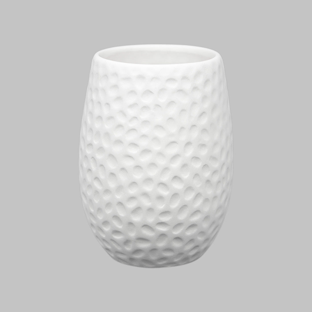 Bisque Hammered Tumbler 12cm tall