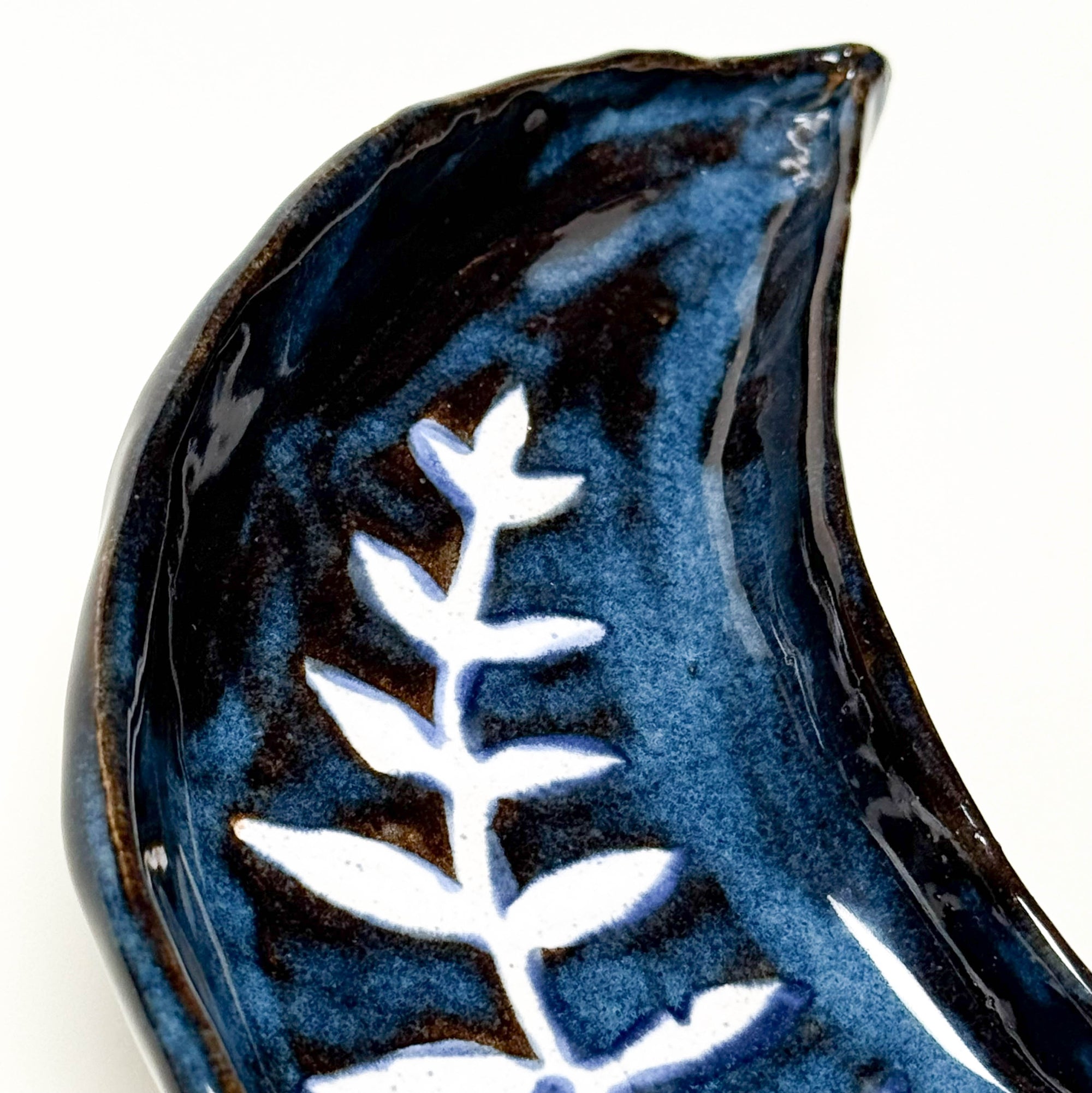 Denim Cresent Moon  Medium