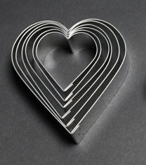 Tinplate Heart Shaped Cutters 6 pcs