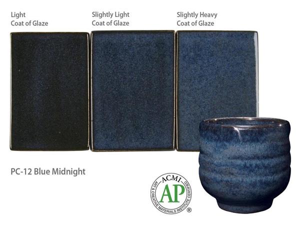 Amaco Glaze Potter's Choice PC-12 Blue Midnight - Gallon