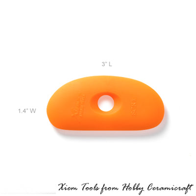 Soft Silicone Rib 1 - Orange 3 X 1.4 inch