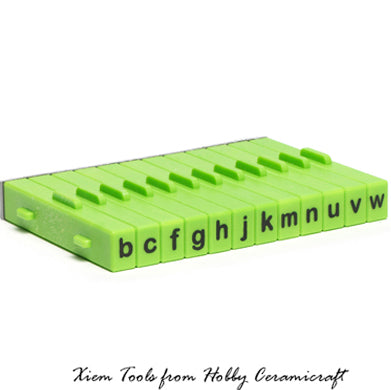 Extra lowercase letter stamps 6mm tall set of 12
